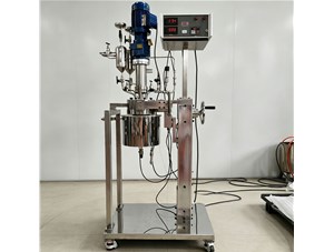 2L不锈钢夹套外循环手动升降实验釜已完工发往青岛